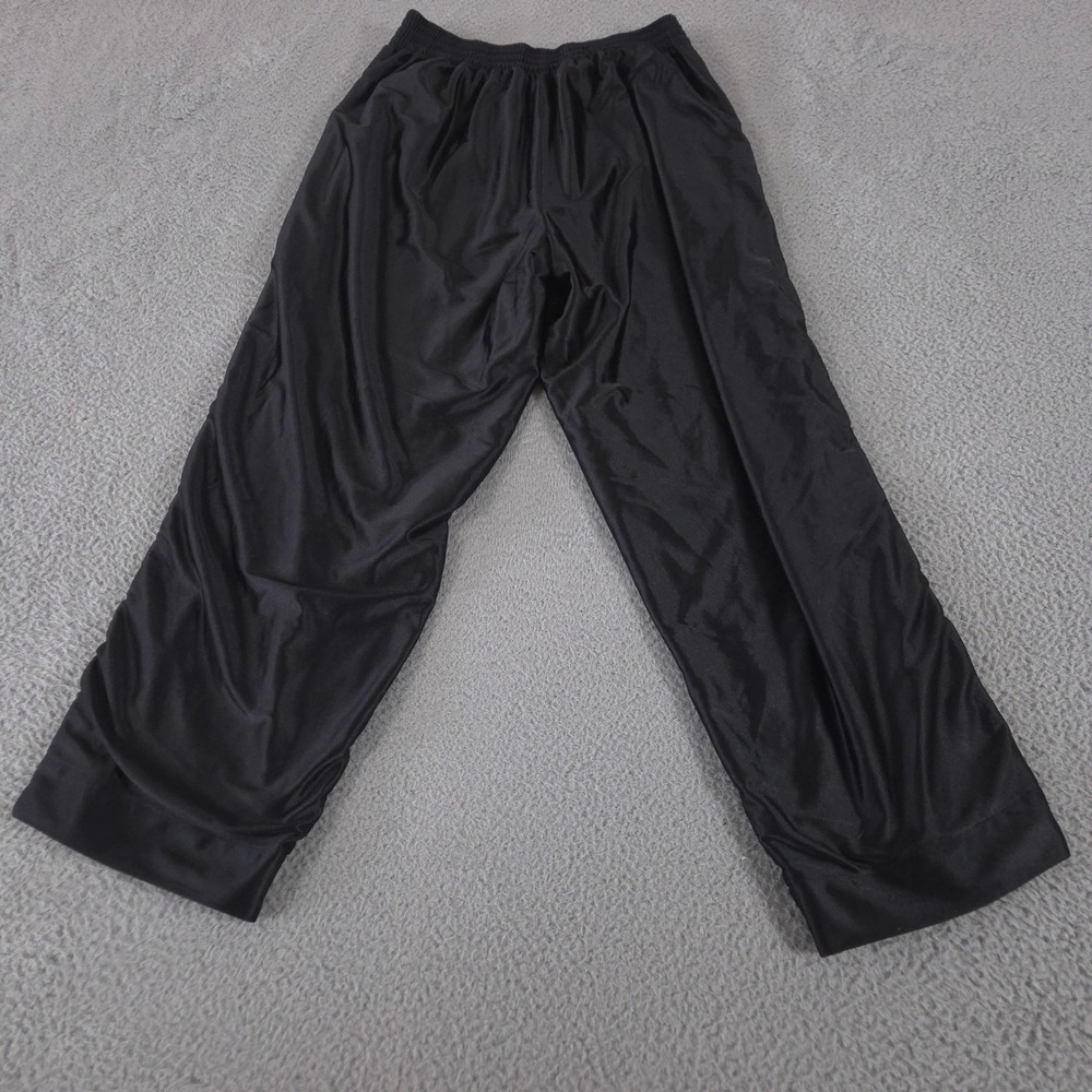 VINTAGE Starter Pants Mens XL Black Tear Away Track Snap Side Shiny Workout Y2K